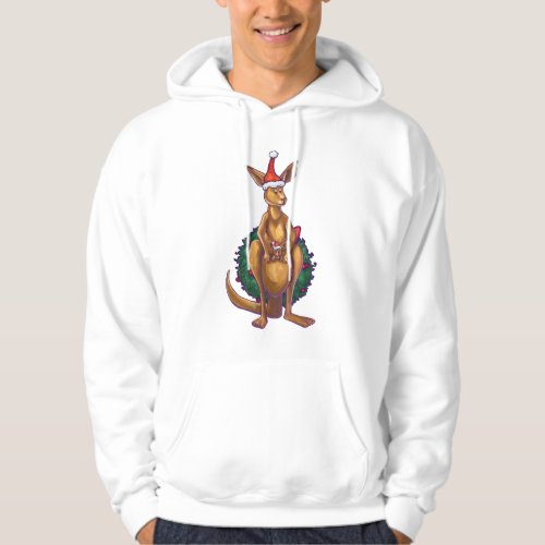 Kangaroo Christmas Starry Night Hoodie