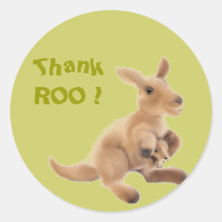 Kangaroo Collection Classic Round Sticker