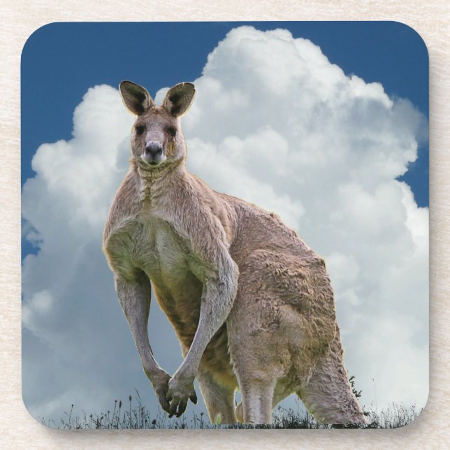 Kangaroo Cork Coasters (Front)