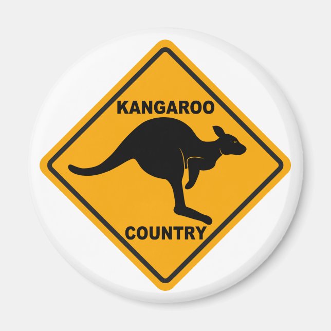 Kangaroo Country Sign Magnet (Front)