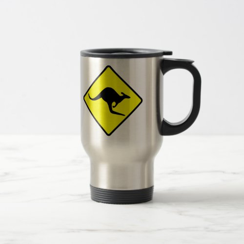 KANGAROO CROSSING _ down underozaustraliaaussie Travel Mug