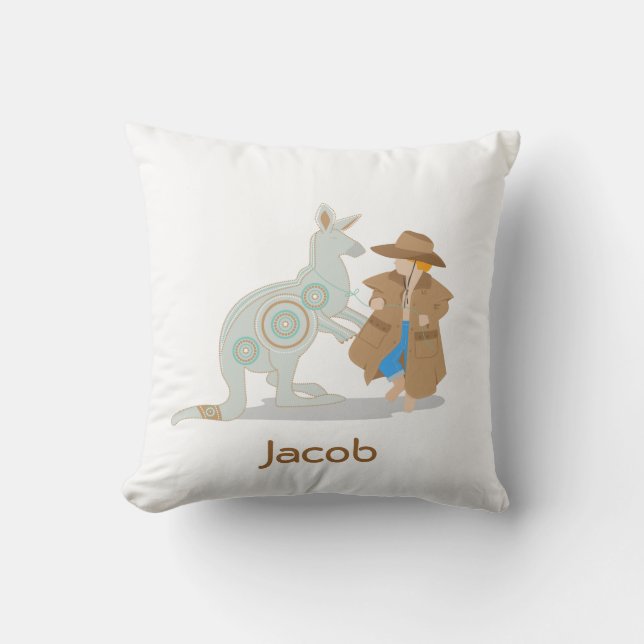 Kangaroo customizable pillow (Front)
