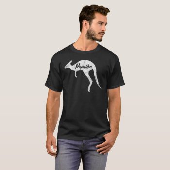 Kangaroo Dad Paparoo T-shirt by ModernDesignLife at Zazzle