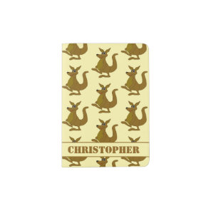 Kangaroo Design Personalised Passport Holder