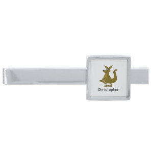 Kangaroo Design Personalised Silver Finish Tie Bar