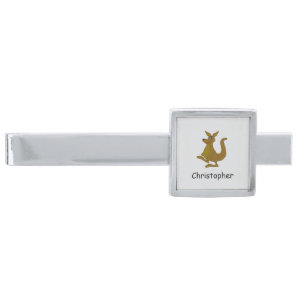 Kangaroo Design Personalised Silver Finish Tie Bar