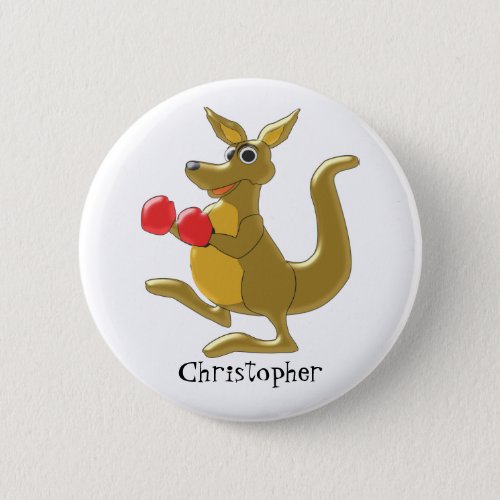 Kangaroo Design Pinback Button