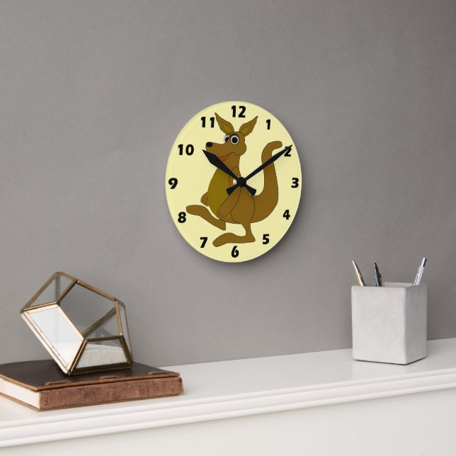 Kangaroo Design Round Clock (Office)