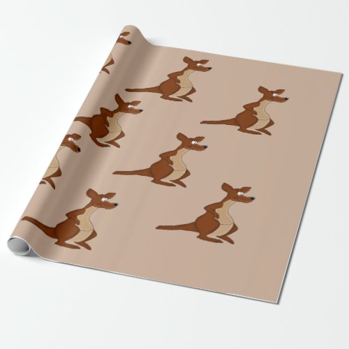 Kangaroo design wrapping paper