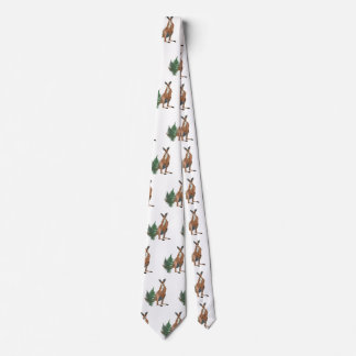Kangaroo Drawing Neck Tie