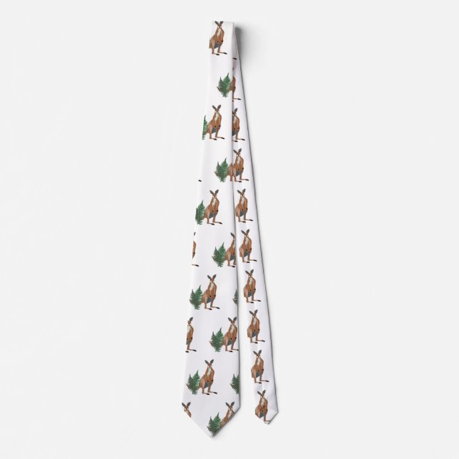 Kangaroo Drawing Neck Tie (Front)