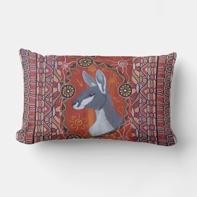 Kangaroo Dreaming Autumn Collection Cushion Pillow (Front)
