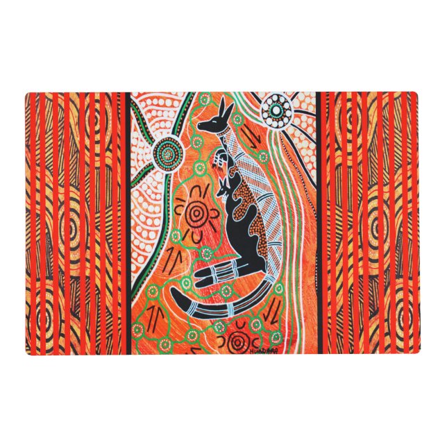 Kangaroo Dreaming Double Sided Placemat (Front)
