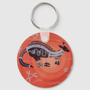 Kangaroo Dreaming Keychain