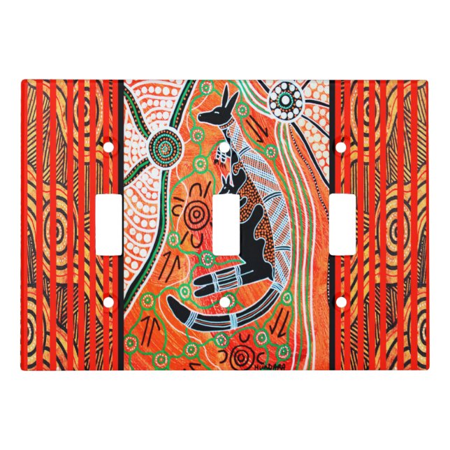 Kangaroo Dreaming Light Switch Cover (Front)