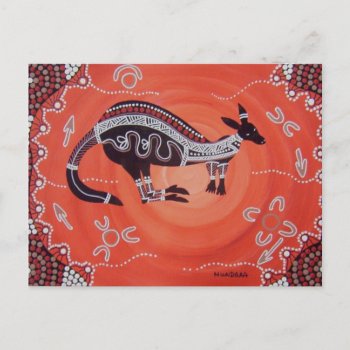 Kangaroo Dreaming Postcard by NovyNovy at Zazzle