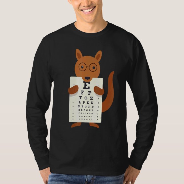 Kangaroo Eye Chart Snellen Chart T-Shirt (Front)