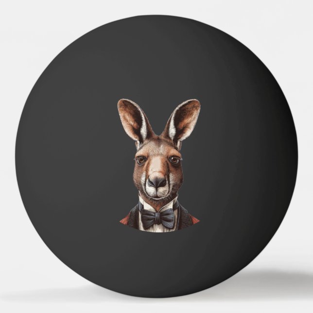 Kangaroo Face Ping Pong Ball (Front)
