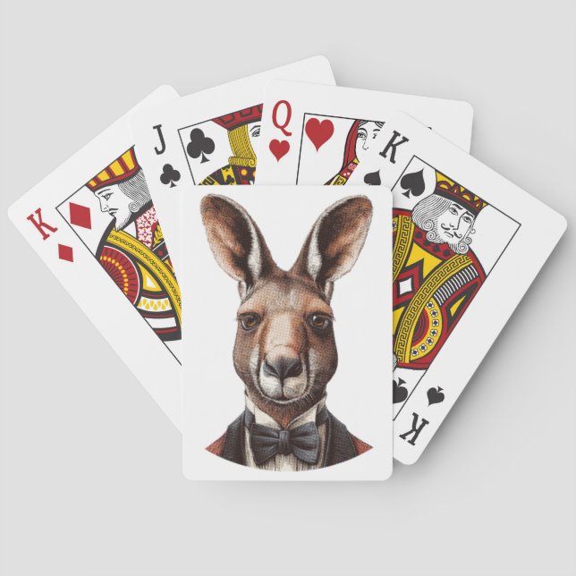 Kangaroo Face Poker Cards (Back)