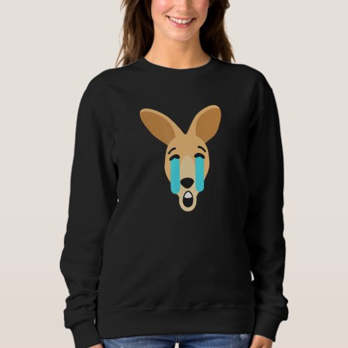 Kangaroo Face With Tears For Australia Holidays Sweatshirt