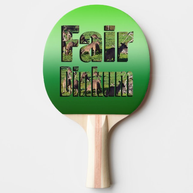 Kangaroo Fair Dinkum Logo, Ping Pong Paddle (Front)