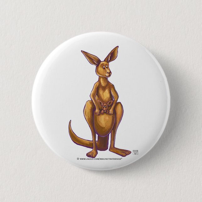Kangaroo Gifts & Accessories Button (Front)