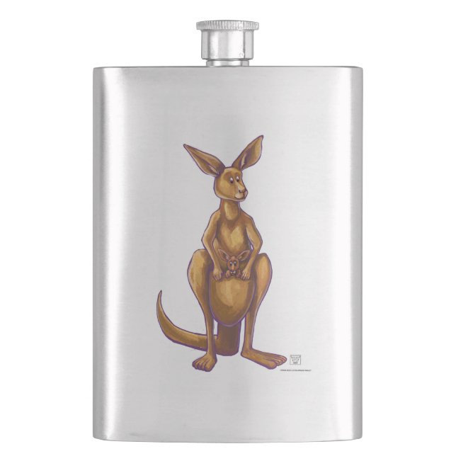 Kangaroo Gifts & Accessories Flask (Front)