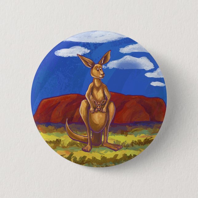 Kangaroo Gifts & Accessories Pinback Button (Front)