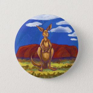 Kangaroo Gifts & Accessories Pinback Button