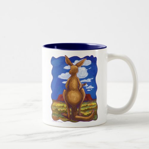 Kangaroo Gifts  Accessories Two_Tone Coffee Mug