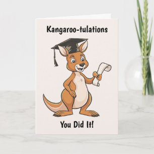 Kangaroo Graduation Personalized Card