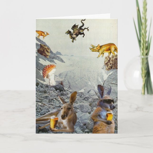 Kangaroo Holiday Card (Front)