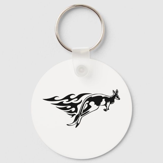 Kangaroo Hopping Keychain (Front)