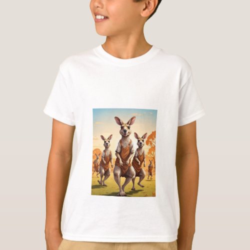 Kangaroo Hops Fun T_Shirt Designs for Kangaroo Lo