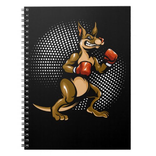 Kangaroo Humor Boxer Animal Fun Boxing Notebook