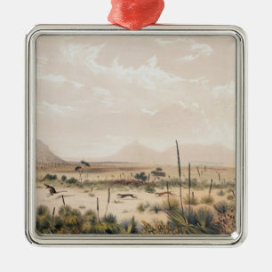 Kangaroo Hunt Metal Ornament