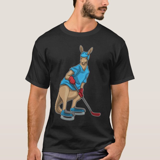 Kangaroo Ice Hockey Ice hockey stick T-Shirt (Front)