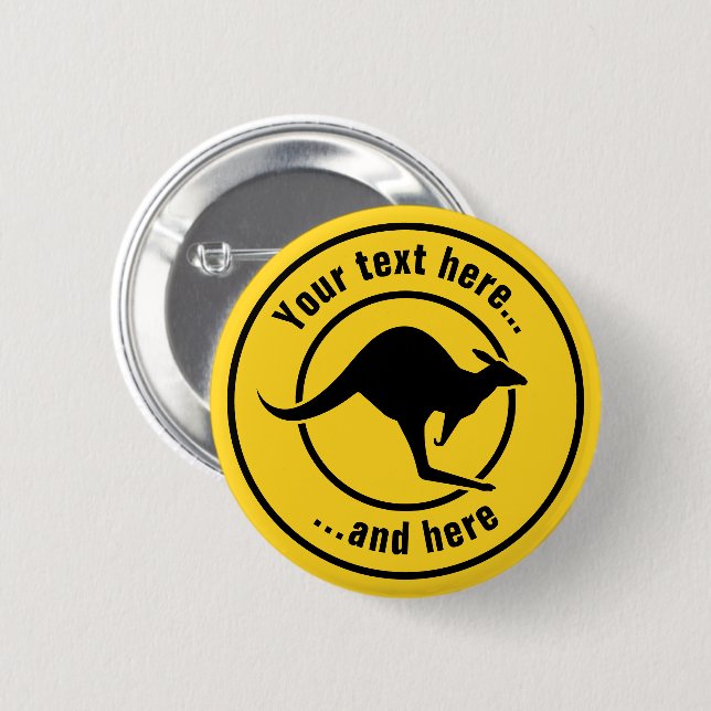 Kangaroo Icon Button (Front & Back)
