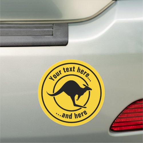 Kangaroo Icon Car Magnet