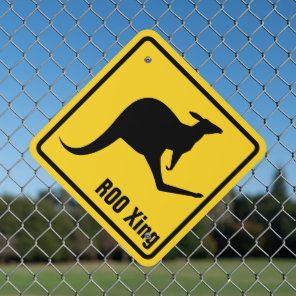 Kangaroo Icon Metal Sign