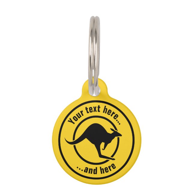 Kangaroo Icon Pet ID Tag (Front)