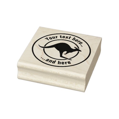 Kangaroo Icon Rubber Stamp