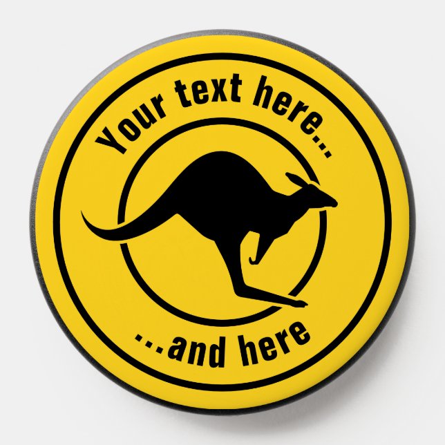 Kangaroo Icon Sign PopSocket (Popsocket)