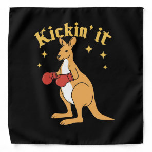 Kangaroo in simple gothic boxing bandana