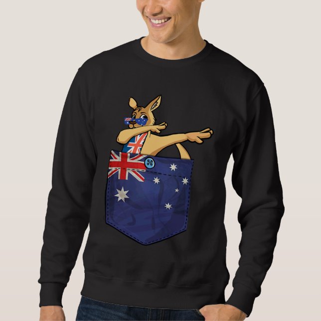 Kangaroo In Your Pocket Australia Flag  Australia Sweatshirt (Front)