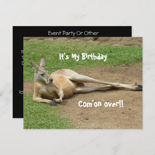 Kangaroo Invite Birthday Party
