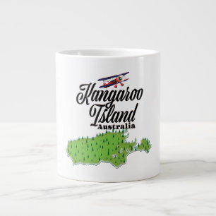 Kangaroo Island Australia map Giant Coffee Mug