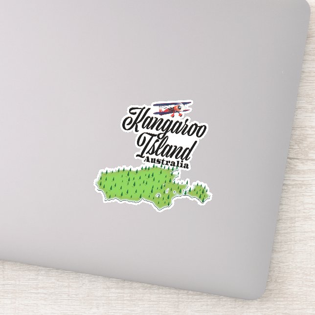 Kangaroo Island Australia map Sticker (Detail)