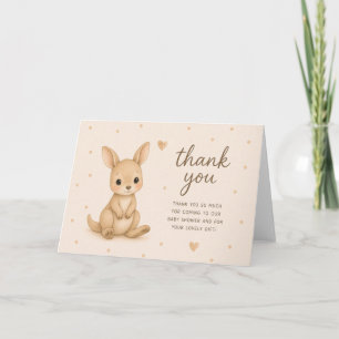Kangaroo Joey Baby Shower Thank You Card
