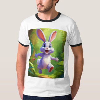 Kangaroo Joyride: Playful Kangaroo Jumping Over T-Shirt